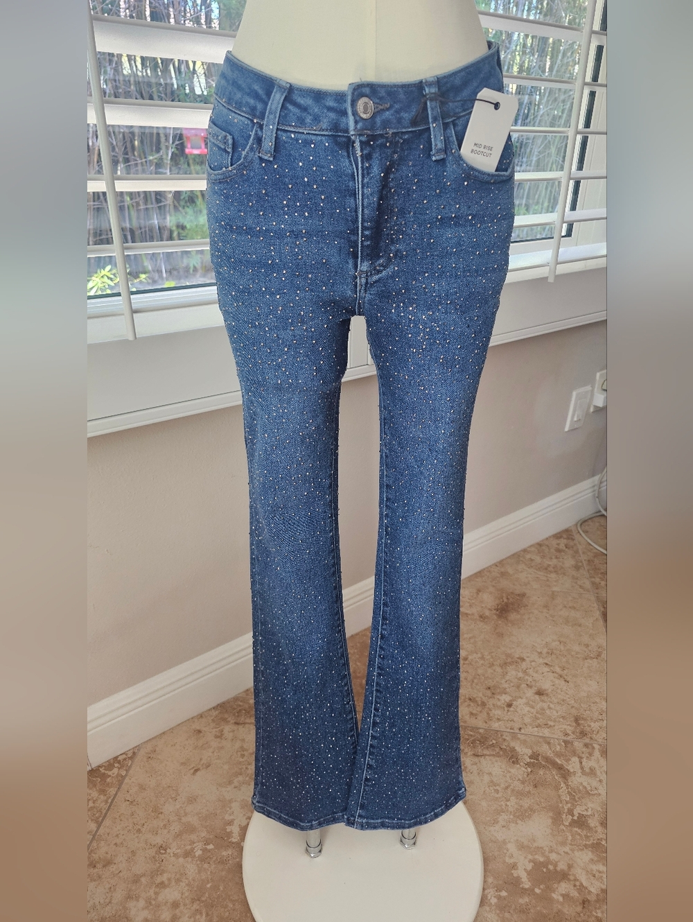 Forever 21 Womens Jeans with Sparkle Detail Blue Size 28